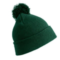 Bottle Green - Front - Result Childrens-Kids Winter Essentials Pom Pom Beanie