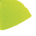 Fluorescent Yellow - Back - Result Childrens-Kids Winter Essentials Pom Pom Beanie