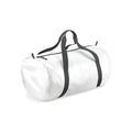 White - Front - Bagbase Barrel Packaway Duffle Bag
