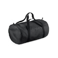 Black-Black - Front - Bagbase Barrel Packaway Duffle Bag