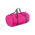 Fuchsia - Front - Bagbase Barrel Packaway Duffle Bag