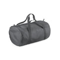 Graphite Grey-Graphite Grey - Front - Bagbase Barrel Packaway Duffle Bag