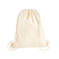 Natural - Front - Westford Mill Premium Cotton Drawstring Bag