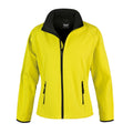 Yellow-Black - Front - Result Core Womens-Ladies Printable Soft Shell Jacket