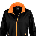 Black-Orange - Back - Result Core Womens-Ladies Printable Soft Shell Jacket