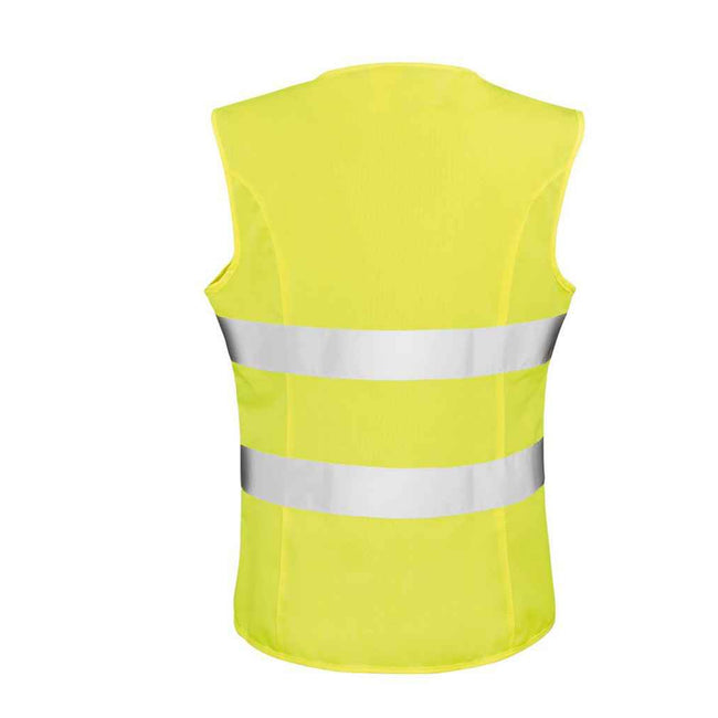 Yellow - Back - Result Womens-Ladies Safety Hi-Vis Vest