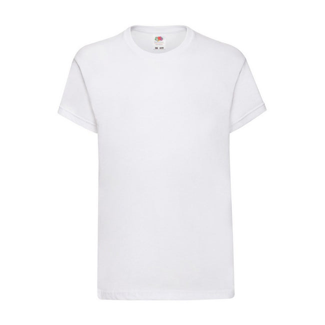 White - Front - Fruit of the Loom Childrens-Kids Original T-Shirt