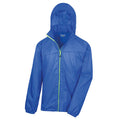 Royal Blue-Lime - Front - Result Mens Lightweight Packaway Jacket