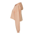Peach - Side - Bella + Canvas Womens-Ladies Fleece Crop Hoodie