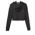 Dark Grey Heather - Back - Bella + Canvas Womens-Ladies Fleece Crop Hoodie