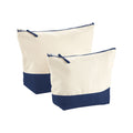 Natural-Navy - Front - Westford Mill Canvas Dipped Base Accessory Bag