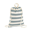 Natural-Grey - Front - Westford Mill Nautical Drawstring Bag