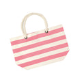 Natural-Pink - Back - Westford Mill Boardwalk Striped Tote Bag