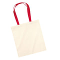 Natural-Classic Red - Back - Westford Mill Bag 4 Life Contrast Handle Tote