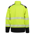 Fluorescent Yellow-Black - Back - SAFE-GUARD by Result Unisex Adult Ripstop Safety Soft Shell Jacket