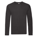 Black - Front - Fruit Of The Loom Mens Original Plain Long-Sleeved T-Shirt