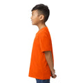 Orange - Side - Gildan Childrens-Kids Midweight Soft Touch T-Shirt