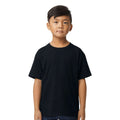 Pitch Black - Front - Gildan Childrens-Kids Midweight Soft Touch T-Shirt