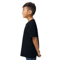 Pitch Black - Side - Gildan Childrens-Kids Midweight Soft Touch T-Shirt
