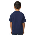 Navy Blue - Back - Gildan Childrens-Kids Midweight Soft Touch T-Shirt