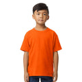 Orange - Front - Gildan Childrens-Kids Midweight Soft Touch T-Shirt