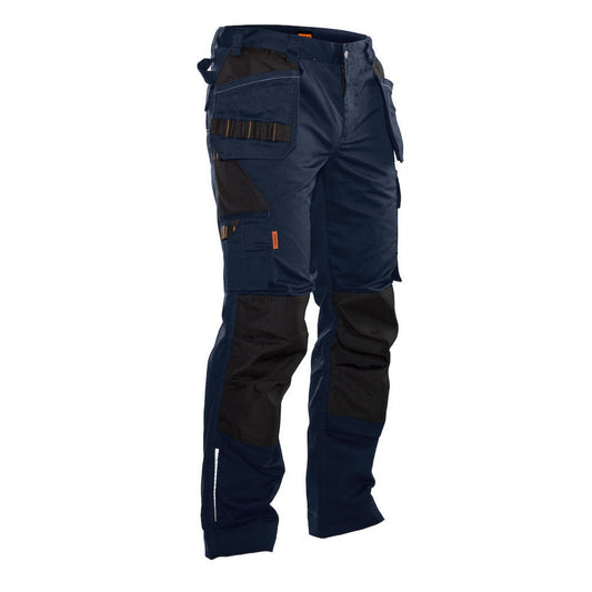 Navy-Black - Front - Jobman Mens Craftsman Trousers