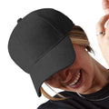 Black - Back - Beechfield Unisex Adult Faux Suede 6 Panel Cap