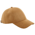 Caramel - Front - Beechfield Unisex Adult Faux Suede 6 Panel Cap
