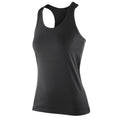 Black - Front - Spiro Impact Womens-Ladies Softex Tank Top