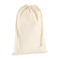 Natural - Front - Westford Mill Premium Cotton Drawstring Bag