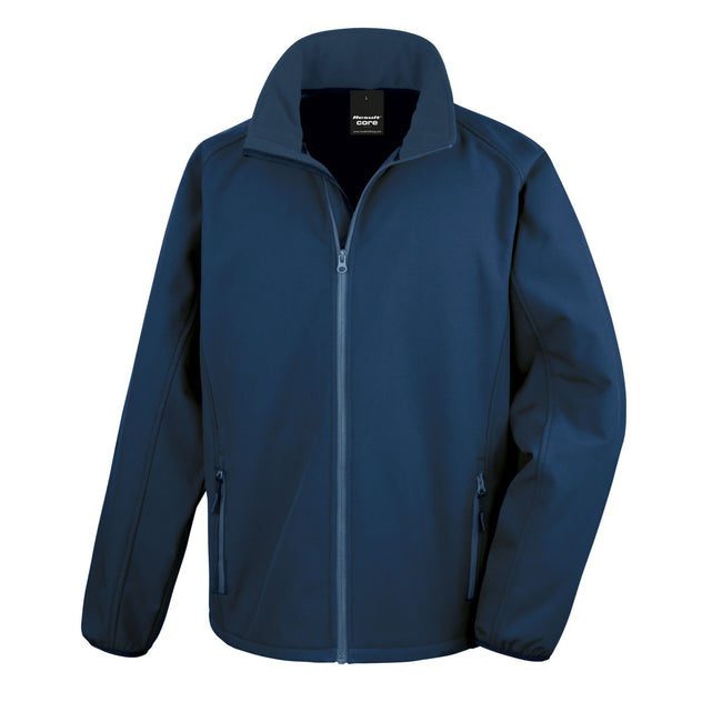 Navy - Front - Result Core Mens Printable Soft Shell Jacket