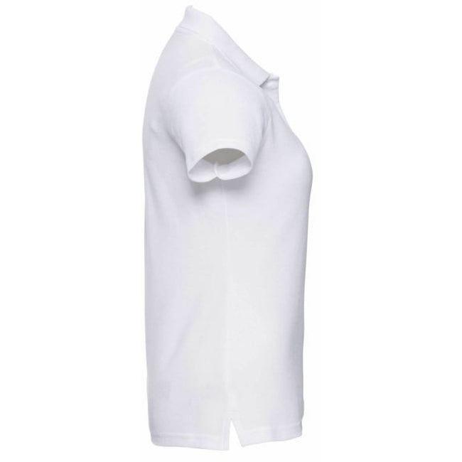 White - Side - Jerzees Colours Ladies 65-35 Hard Wearing Pique Short Sleeve Polo Shirt