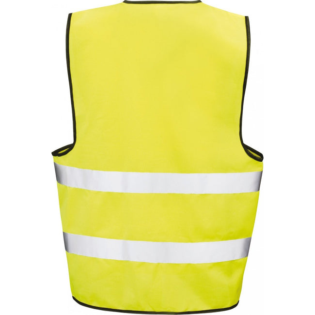 Yellow - Back - SAFE-GUARD by Result Mens Motorist Hi-Vis Vest