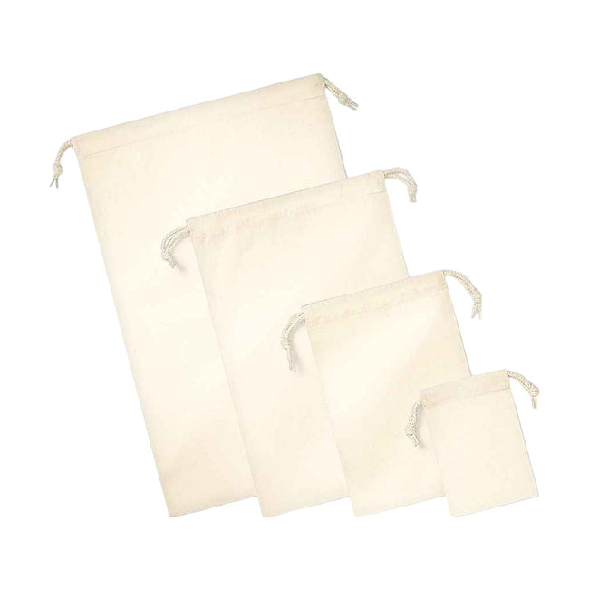 Natural - Back - Westford Mill Premium Organic Drawstring Bag