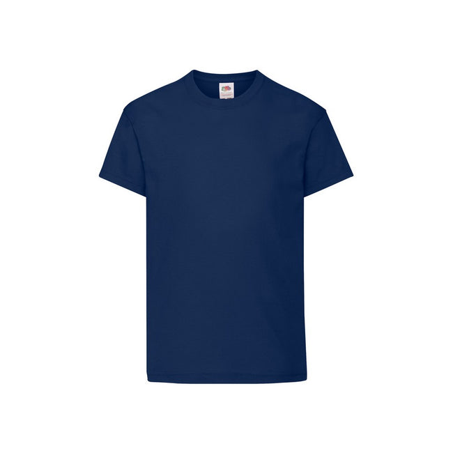 Navy Blue - Front - Fruit Of The Loom Childrens-Kids Original T-Shirt