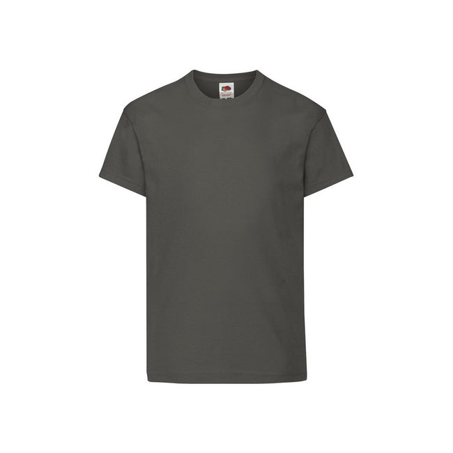 Light Graphite - Front - Fruit Of The Loom Childrens-Kids Original T-Shirt