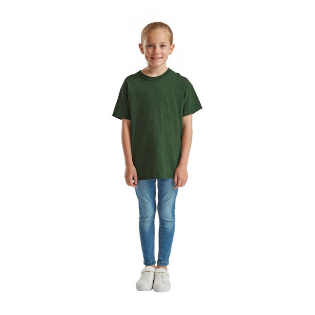 Bottle Green - Lifestyle - Fruit Of The Loom Childrens-Kids Original T-Shirt