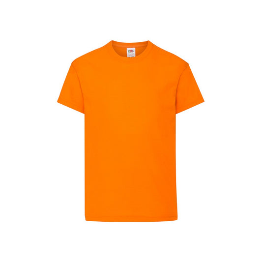Orange - Front - Fruit Of The Loom Childrens-Kids Original T-Shirt