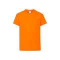 Orange - Front - Fruit Of The Loom Childrens-Kids Original T-Shirt