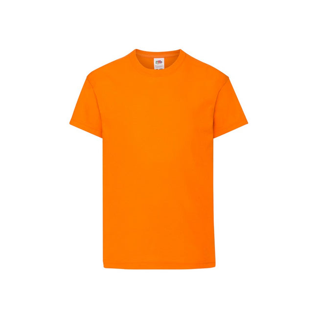 Orange - Front - Fruit Of The Loom Childrens-Kids Original T-Shirt