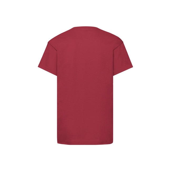 Brick Red - Back - Fruit Of The Loom Childrens-Kids Original T-Shirt
