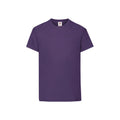 Purple - Front - Fruit Of The Loom Childrens-Kids Original T-Shirt