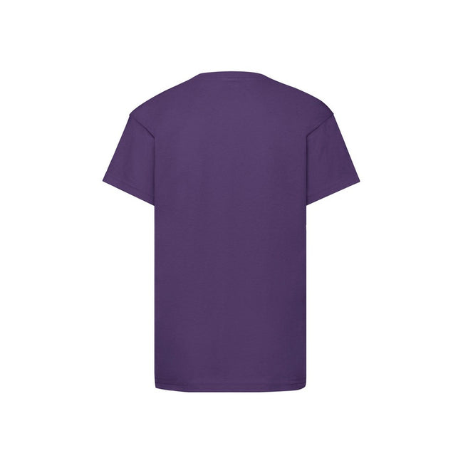 Purple - Back - Fruit Of The Loom Childrens-Kids Original T-Shirt
