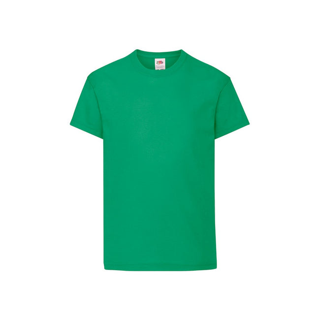 Kelly Green - Front - Fruit Of The Loom Childrens-Kids Original T-Shirt