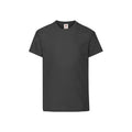 Black - Front - Fruit Of The Loom Childrens-Kids Original T-Shirt