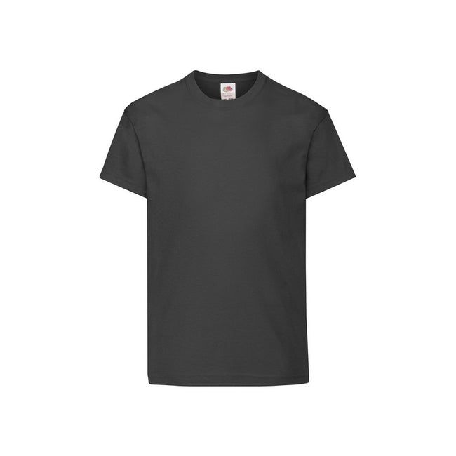 Black - Front - Fruit Of The Loom Childrens-Kids Original T-Shirt