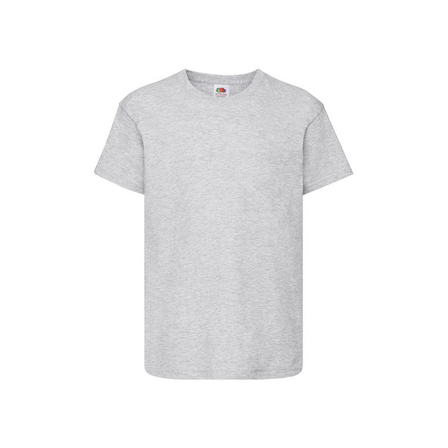 Heather Grey - Front - Fruit Of The Loom Childrens-Kids Original T-Shirt