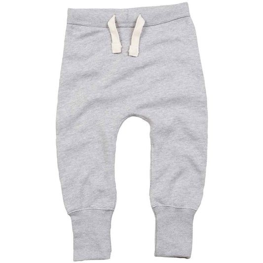 Heather Grey Melange - Front - Babybugz Baby Jogging Bottoms