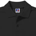 Black - Back - Russell Mens 100% Cotton Short Sleeve Polo Shirt