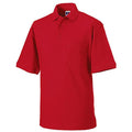 Classic Red - Back - Russell Mens 100% Cotton Short Sleeve Polo Shirt